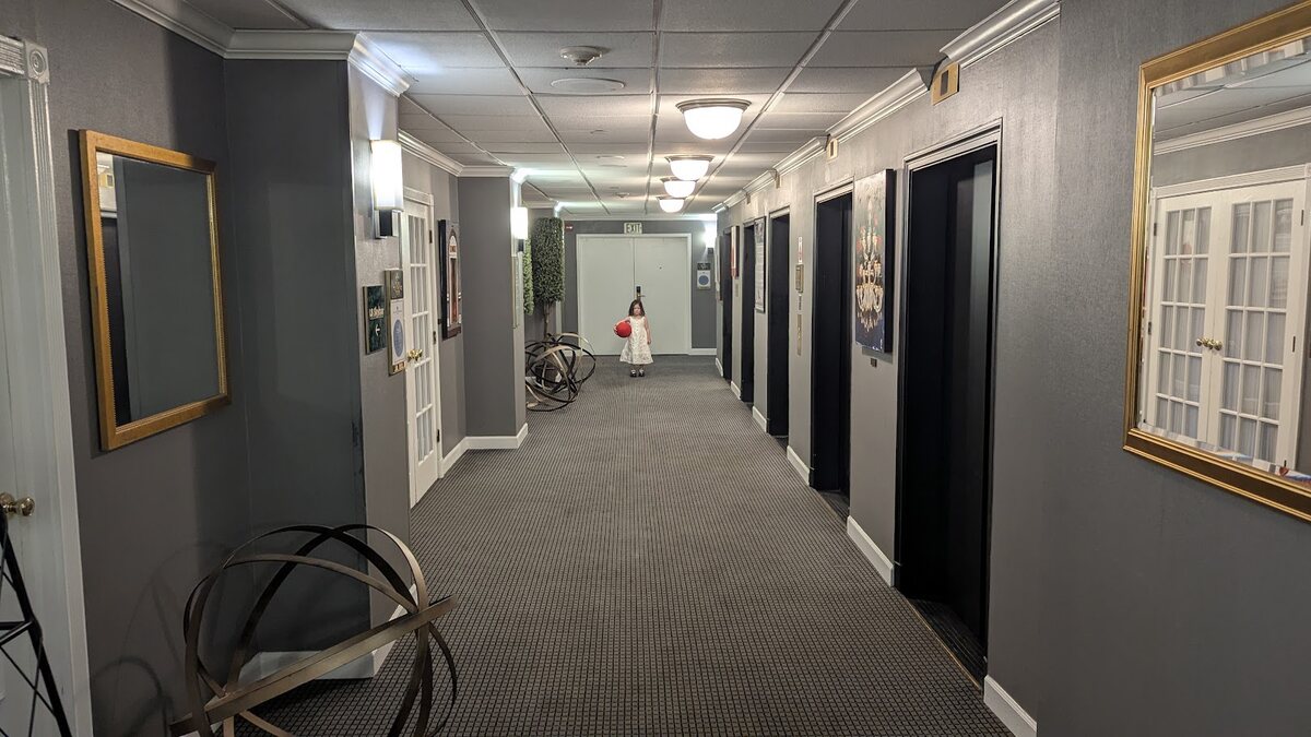 A reportedly haunted hallway inside the Lord Baltimore Hotel